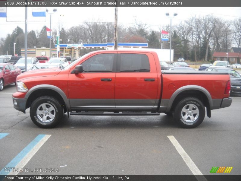 Sunburst Orange Pearl / Dark Slate/Medium Graystone 2009 Dodge Ram 1500 TRX4 Crew Cab 4x4