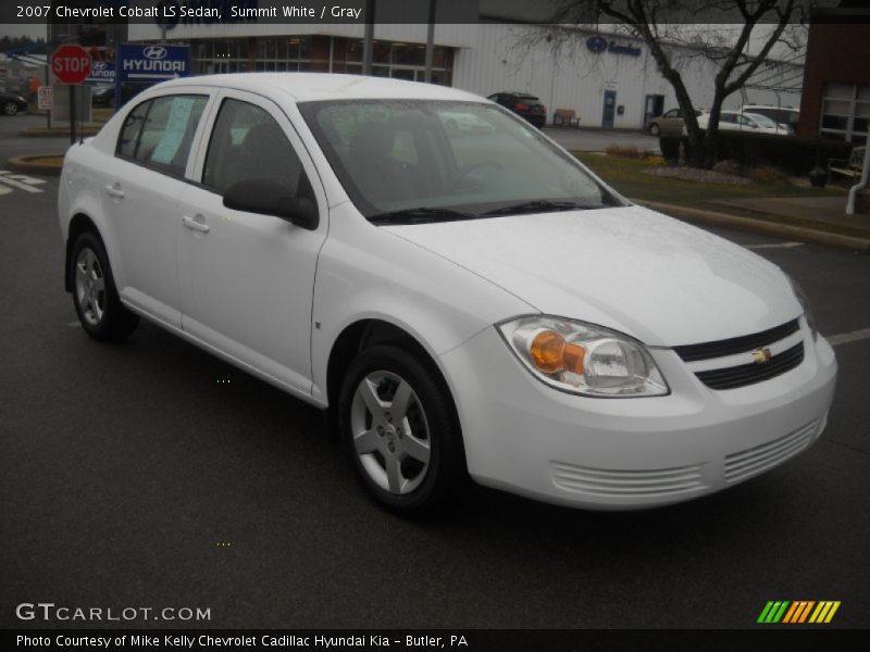 Summit White / Gray 2007 Chevrolet Cobalt LS Sedan