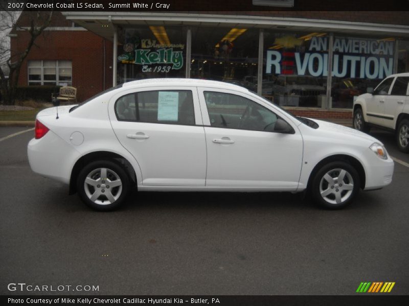 Summit White / Gray 2007 Chevrolet Cobalt LS Sedan