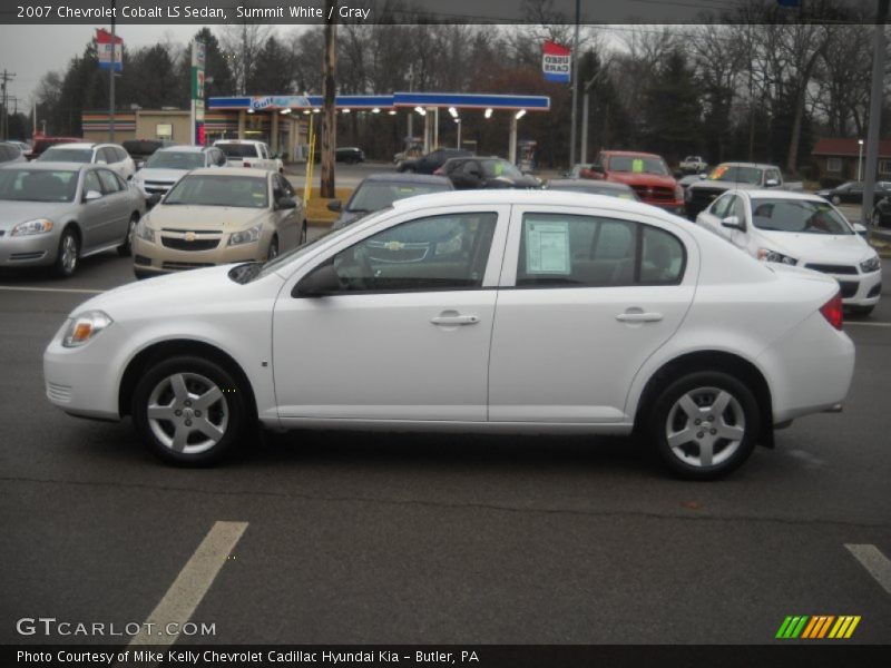 Summit White / Gray 2007 Chevrolet Cobalt LS Sedan