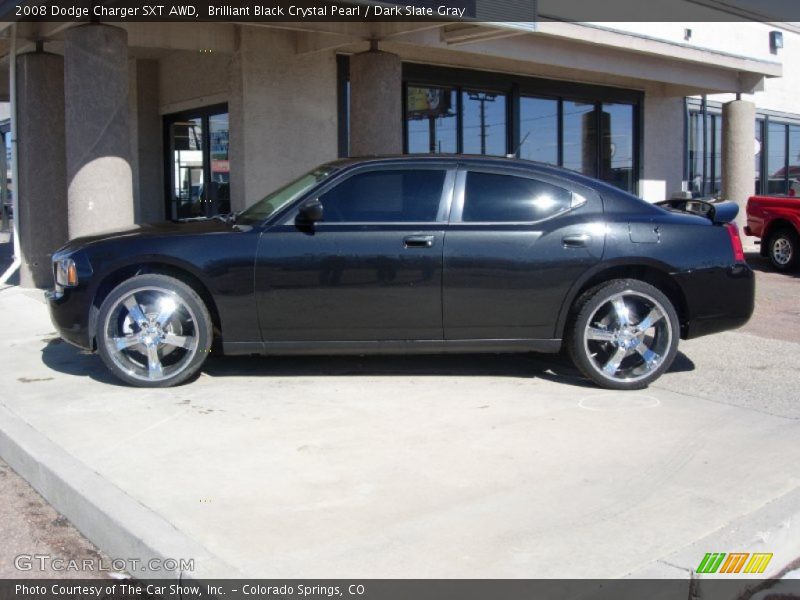 Brilliant Black Crystal Pearl / Dark Slate Gray 2008 Dodge Charger SXT AWD