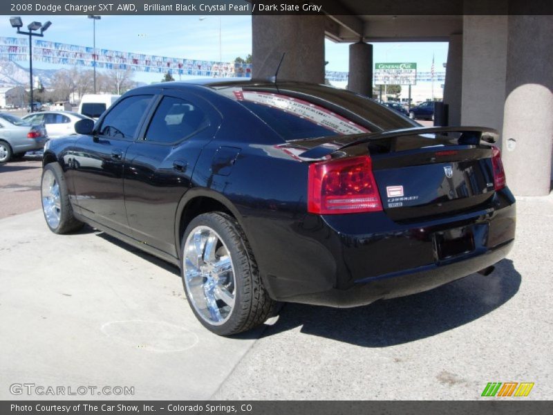 Brilliant Black Crystal Pearl / Dark Slate Gray 2008 Dodge Charger SXT AWD
