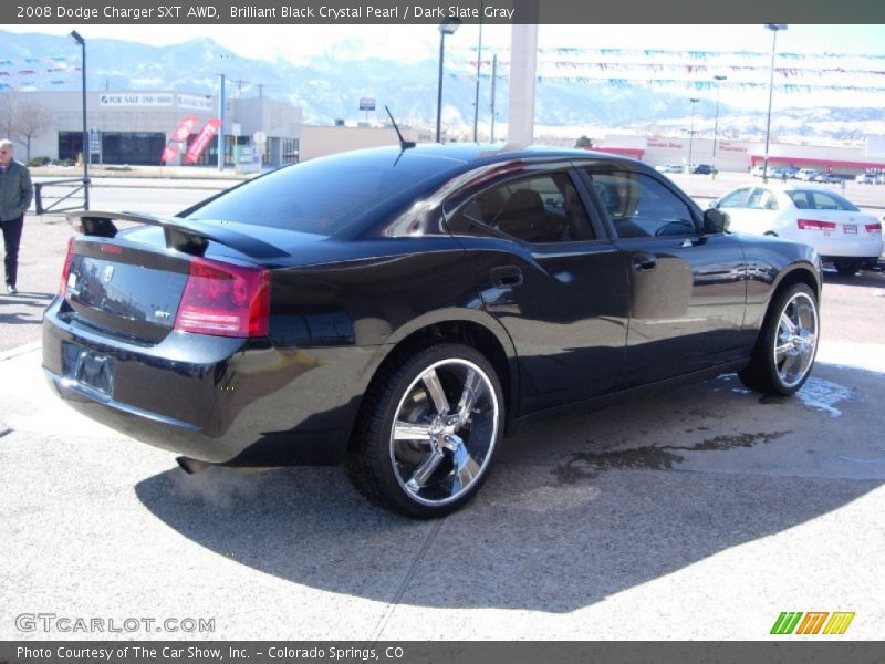 Brilliant Black Crystal Pearl / Dark Slate Gray 2008 Dodge Charger SXT AWD
