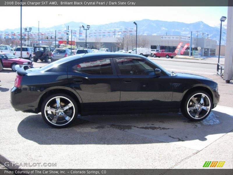 Brilliant Black Crystal Pearl / Dark Slate Gray 2008 Dodge Charger SXT AWD
