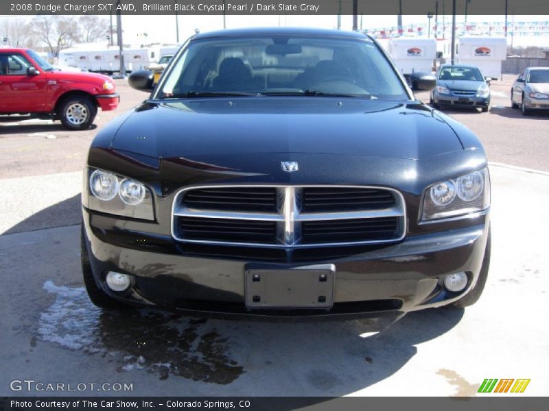 Brilliant Black Crystal Pearl / Dark Slate Gray 2008 Dodge Charger SXT AWD