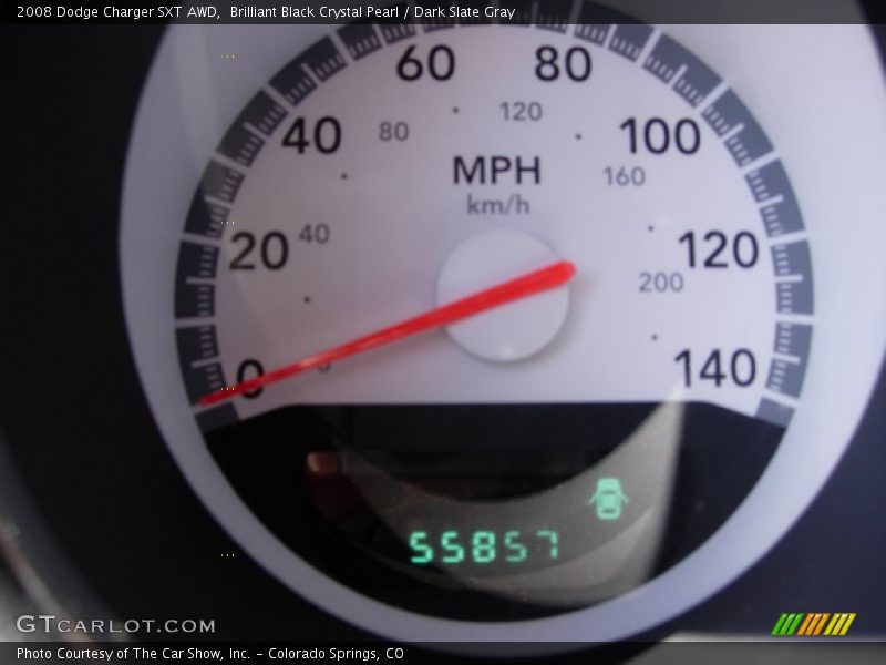 Brilliant Black Crystal Pearl / Dark Slate Gray 2008 Dodge Charger SXT AWD