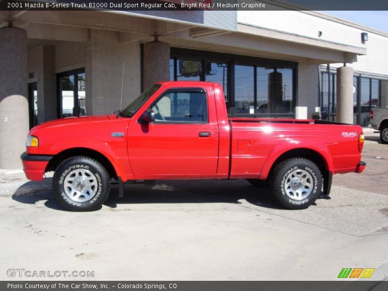 Bright Red / Medium Graphite 2001 Mazda B-Series Truck B3000 Dual Sport Regular Cab