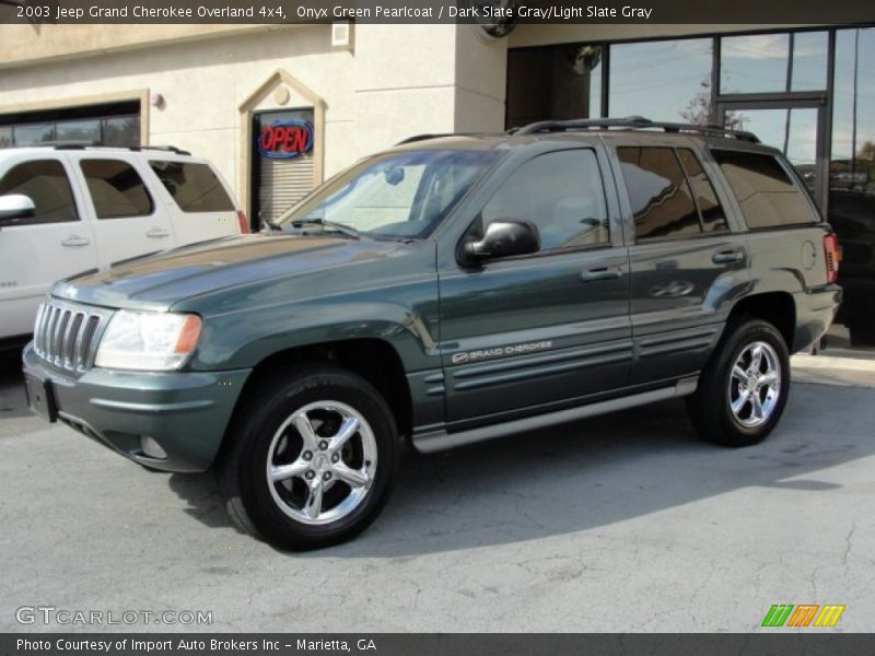 Onyx Green Pearlcoat / Dark Slate Gray/Light Slate Gray 2003 Jeep Grand Cherokee Overland 4x4