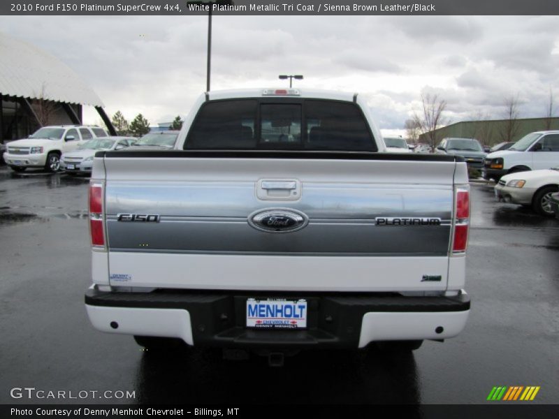 White Platinum Metallic Tri Coat / Sienna Brown Leather/Black 2010 Ford F150 Platinum SuperCrew 4x4