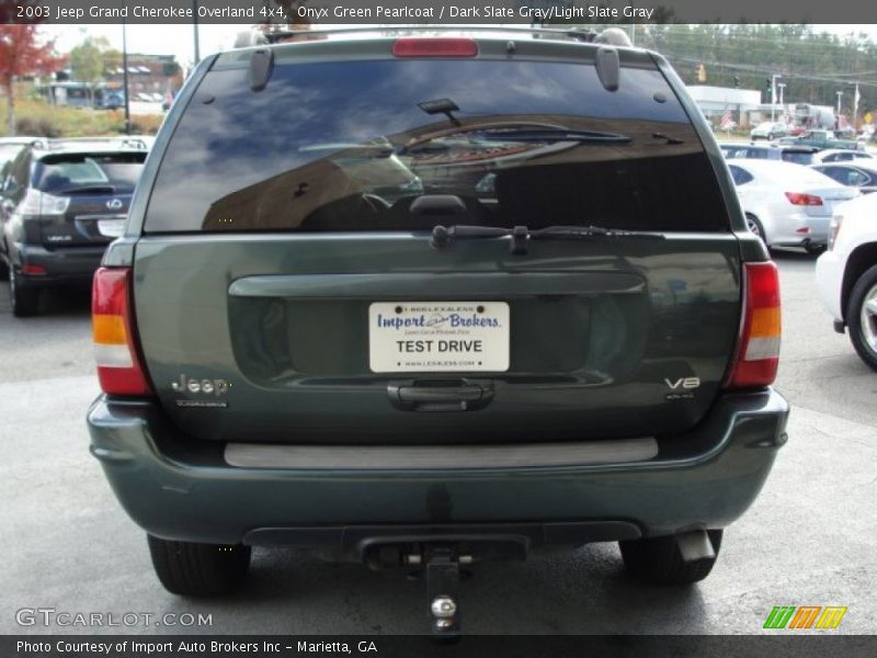Onyx Green Pearlcoat / Dark Slate Gray/Light Slate Gray 2003 Jeep Grand Cherokee Overland 4x4