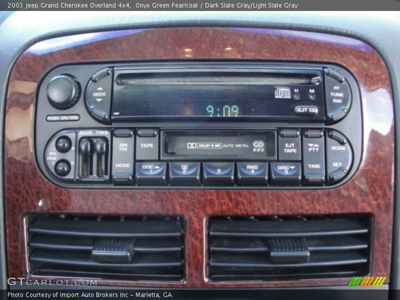 Onyx Green Pearlcoat / Dark Slate Gray/Light Slate Gray 2003 Jeep Grand Cherokee Overland 4x4