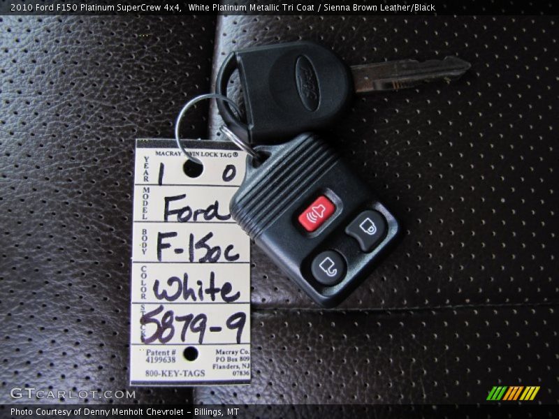 White Platinum Metallic Tri Coat / Sienna Brown Leather/Black 2010 Ford F150 Platinum SuperCrew 4x4