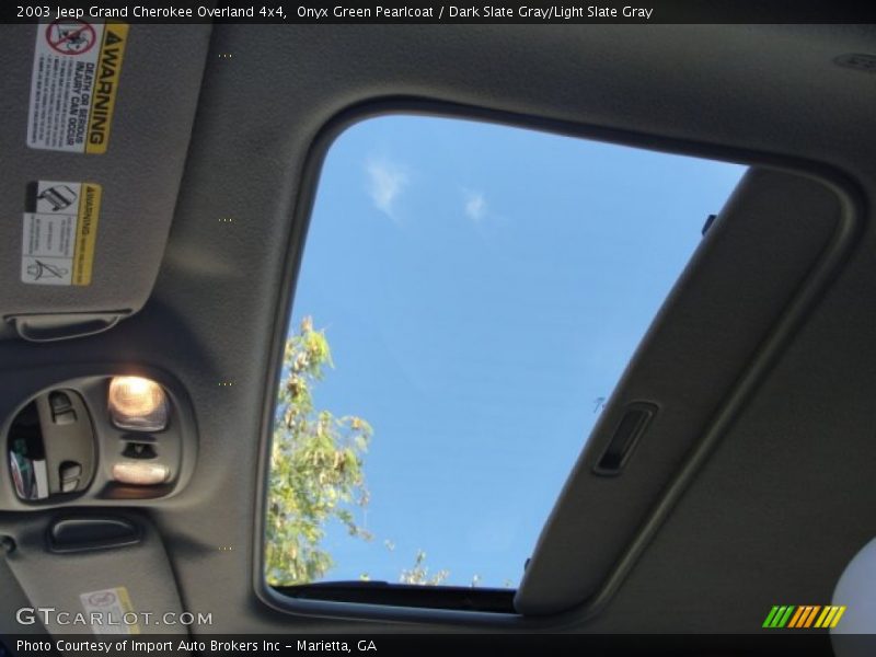 Onyx Green Pearlcoat / Dark Slate Gray/Light Slate Gray 2003 Jeep Grand Cherokee Overland 4x4