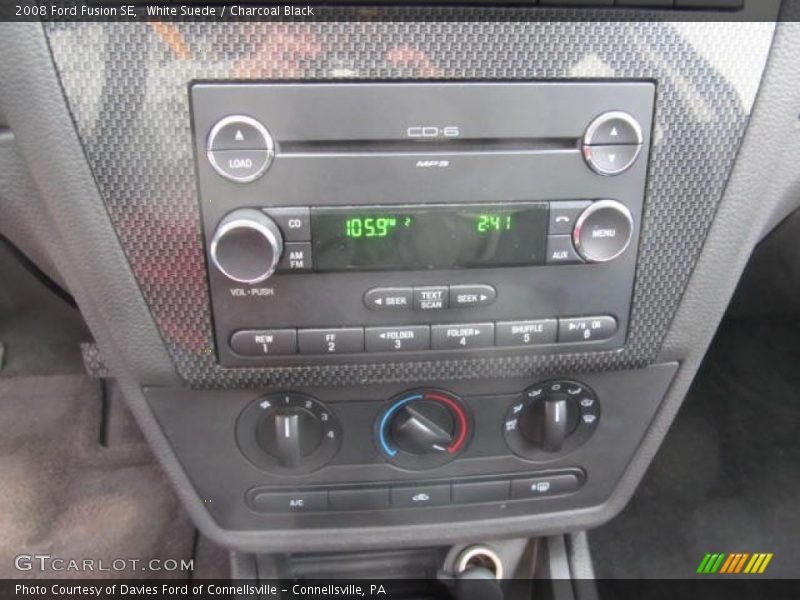 White Suede / Charcoal Black 2008 Ford Fusion SE