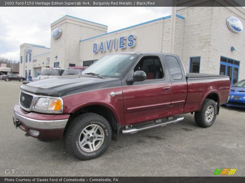 Burgundy Red Metallic / Black/Red 2003 Ford F150 Heritage Edition Supercab 4x4