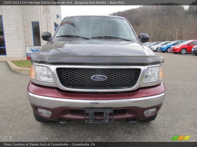 Burgundy Red Metallic / Black/Red 2003 Ford F150 Heritage Edition Supercab 4x4