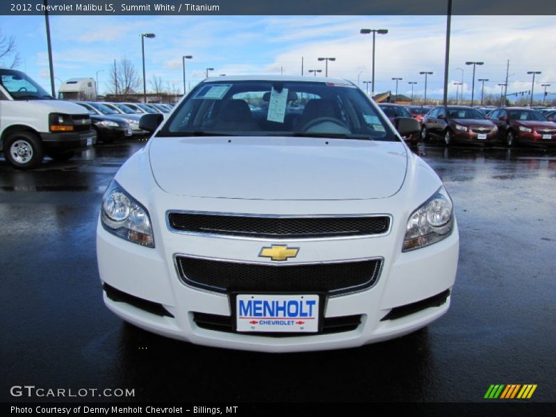 Summit White / Titanium 2012 Chevrolet Malibu LS