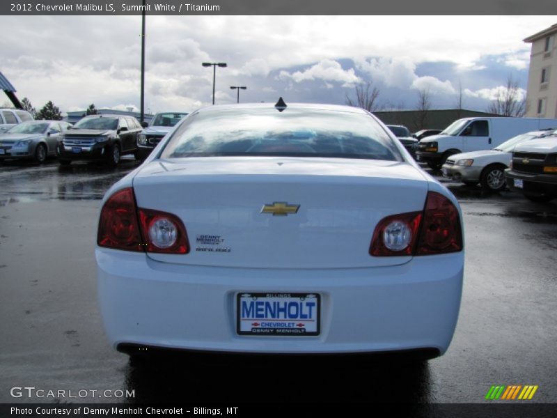 Summit White / Titanium 2012 Chevrolet Malibu LS