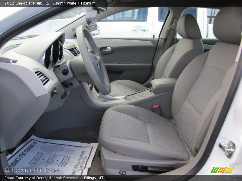 Summit White / Titanium 2012 Chevrolet Malibu LS