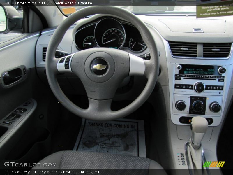 Dashboard of 2012 Malibu LS