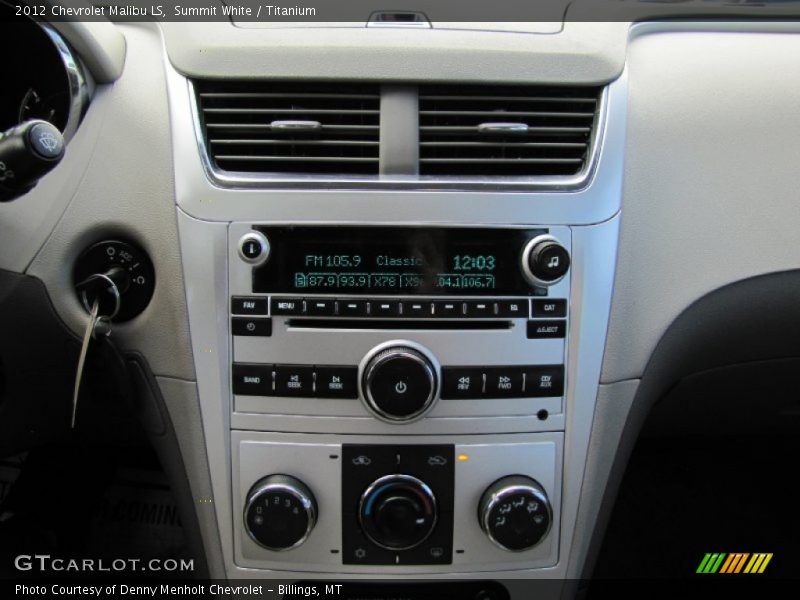 Summit White / Titanium 2012 Chevrolet Malibu LS