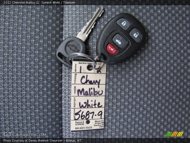 Keys of 2012 Malibu LS