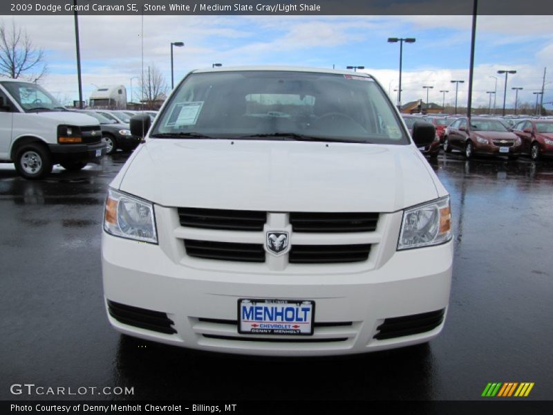 Stone White / Medium Slate Gray/Light Shale 2009 Dodge Grand Caravan SE