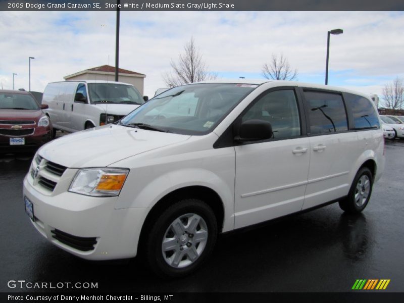 Stone White / Medium Slate Gray/Light Shale 2009 Dodge Grand Caravan SE
