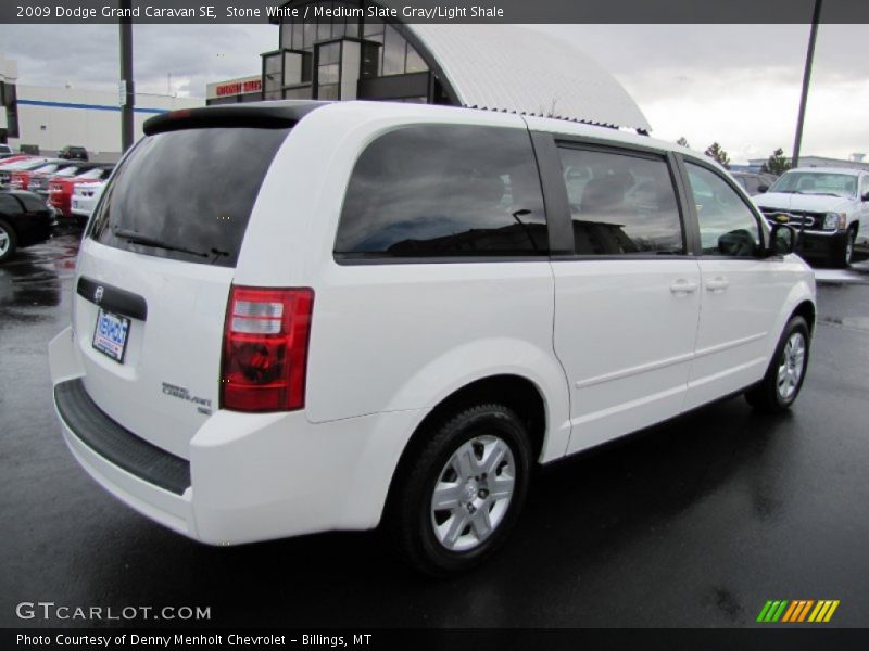Stone White / Medium Slate Gray/Light Shale 2009 Dodge Grand Caravan SE