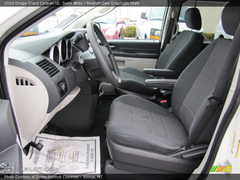 Stone White / Medium Slate Gray/Light Shale 2009 Dodge Grand Caravan SE