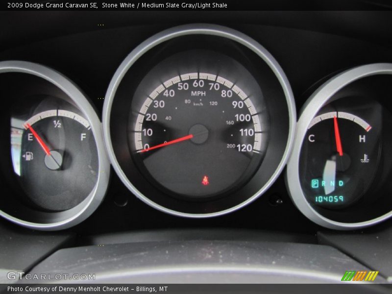 Stone White / Medium Slate Gray/Light Shale 2009 Dodge Grand Caravan SE
