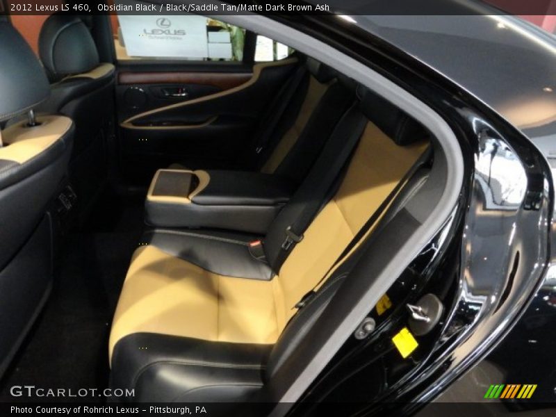 Obsidian Black / Black/Saddle Tan/Matte Dark Brown Ash 2012 Lexus LS 460