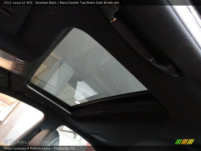 Obsidian Black / Black/Saddle Tan/Matte Dark Brown Ash 2012 Lexus LS 460