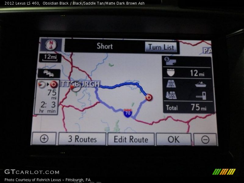 Obsidian Black / Black/Saddle Tan/Matte Dark Brown Ash 2012 Lexus LS 460