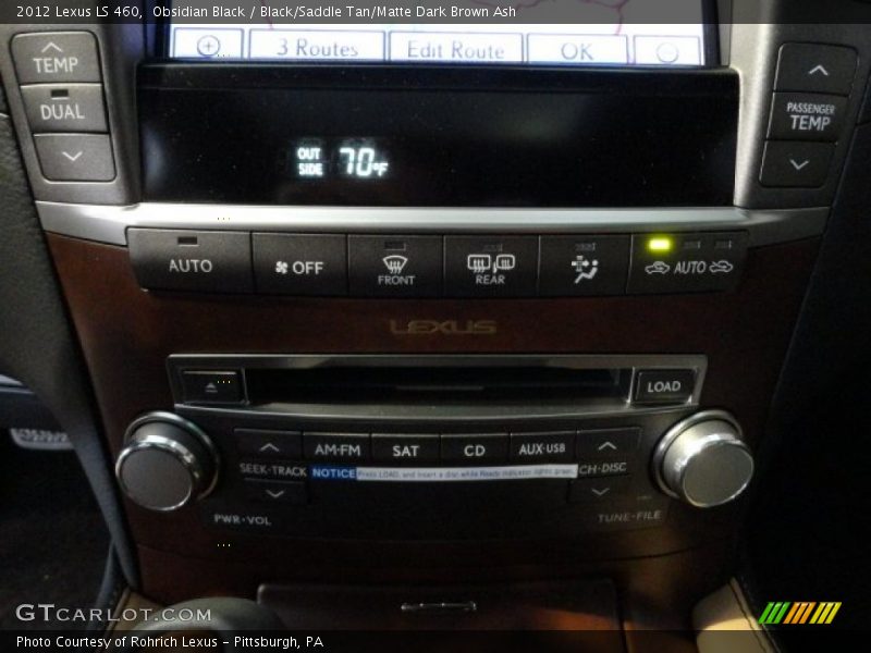 Obsidian Black / Black/Saddle Tan/Matte Dark Brown Ash 2012 Lexus LS 460