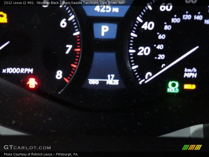 Obsidian Black / Black/Saddle Tan/Matte Dark Brown Ash 2012 Lexus LS 460