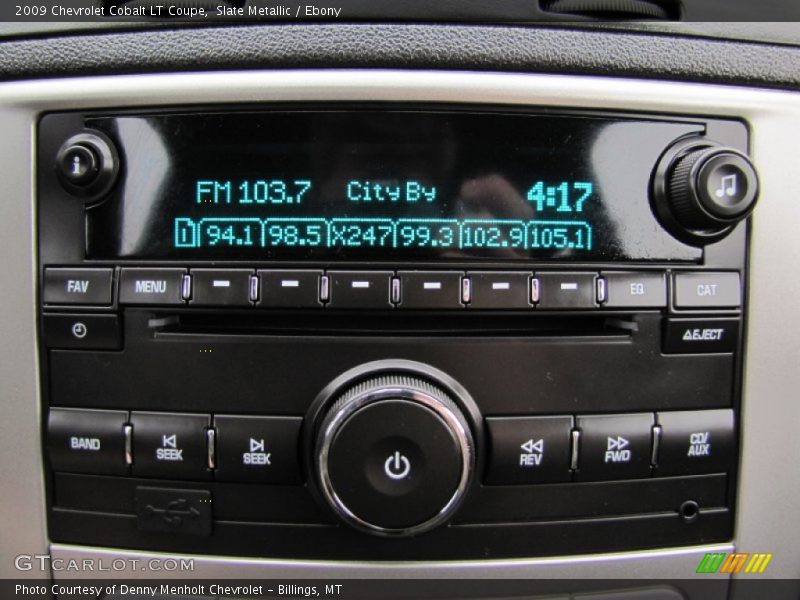 Audio System of 2009 Cobalt LT Coupe