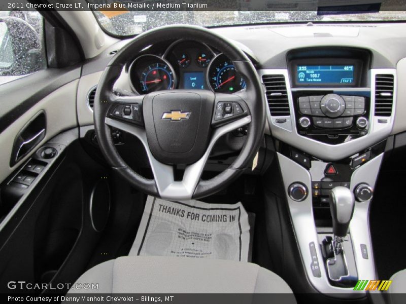 Imperial Blue Metallic / Medium Titanium 2011 Chevrolet Cruze LT