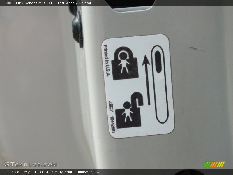 Frost White / Neutral 2006 Buick Rendezvous CXL