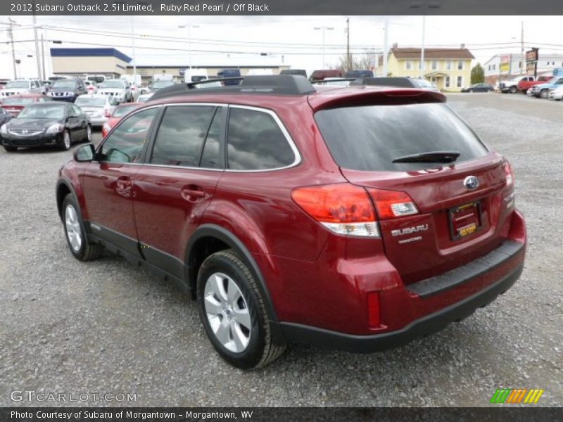 Ruby Red Pearl / Off Black 2012 Subaru Outback 2.5i Limited