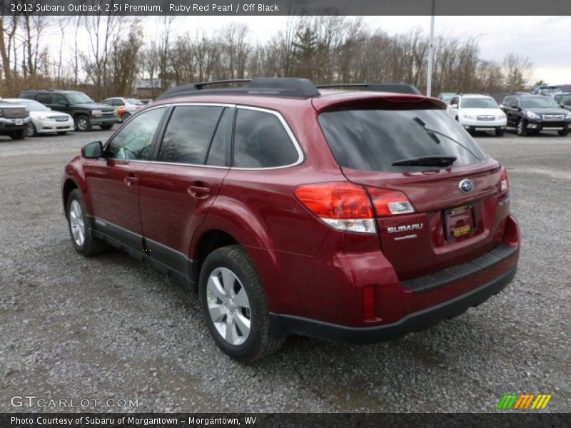 Ruby Red Pearl / Off Black 2012 Subaru Outback 2.5i Premium