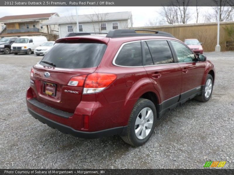 Ruby Red Pearl / Off Black 2012 Subaru Outback 2.5i Premium