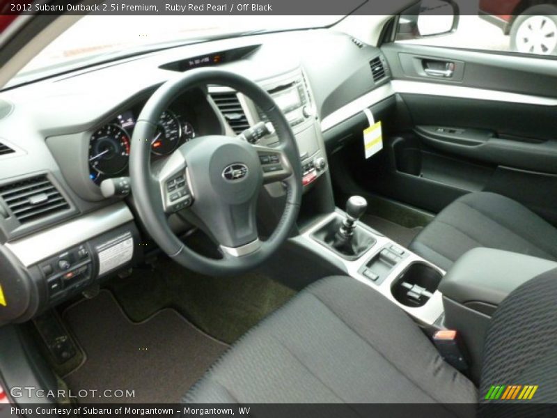 Ruby Red Pearl / Off Black 2012 Subaru Outback 2.5i Premium