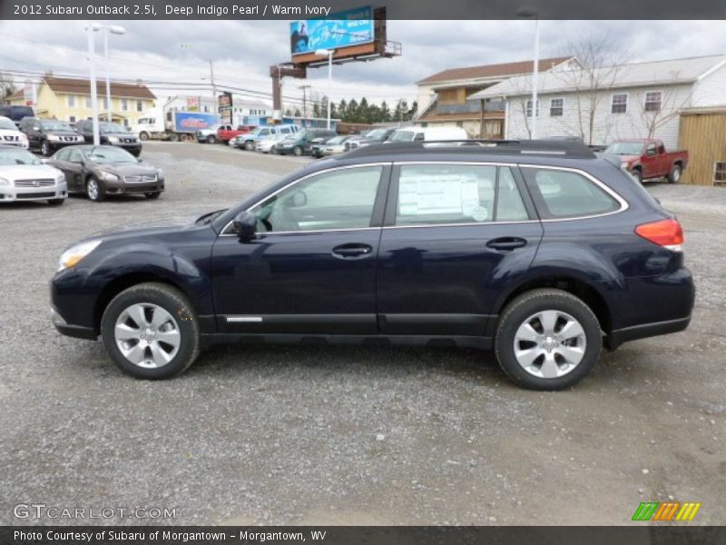 Deep Indigo Pearl / Warm Ivory 2012 Subaru Outback 2.5i