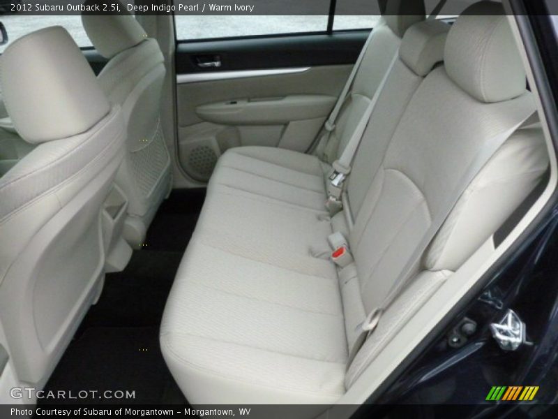 Rear Seat of 2012 Outback 2.5i