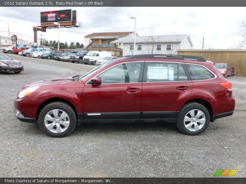 Ruby Red Pearl / Off Black 2012 Subaru Outback 2.5i