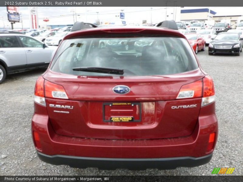Ruby Red Pearl / Off Black 2012 Subaru Outback 2.5i