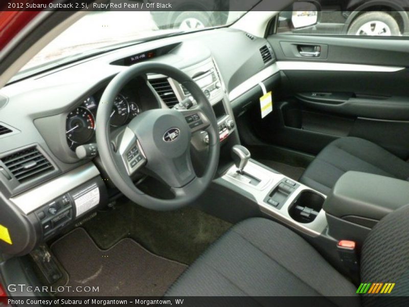Ruby Red Pearl / Off Black 2012 Subaru Outback 2.5i