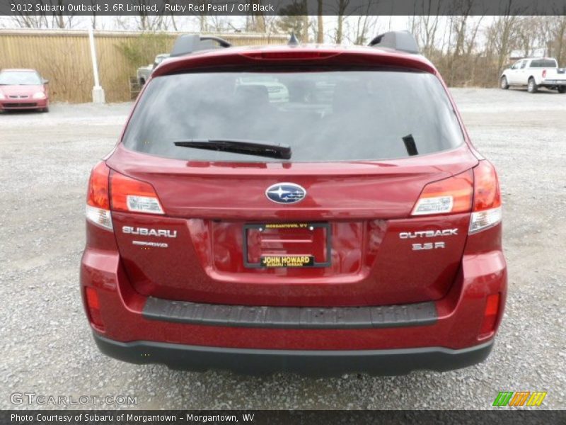 Ruby Red Pearl / Off Black 2012 Subaru Outback 3.6R Limited