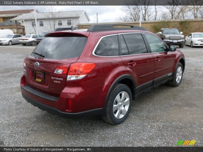 Ruby Red Pearl / Off Black 2012 Subaru Outback 3.6R Limited